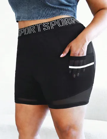 Pantaloni scurti SHEIN CURVE, negru