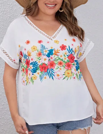 Bluza SHEIN CURVE, alb