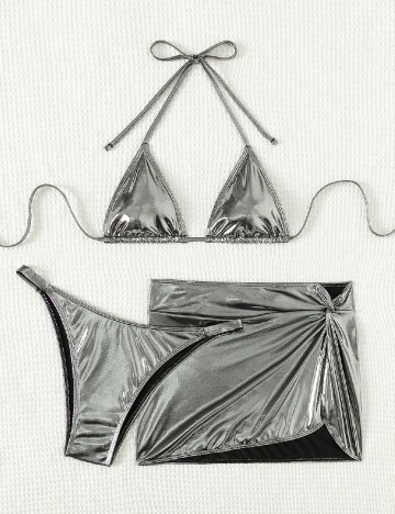 Costum de baie SHEIN, argintiu