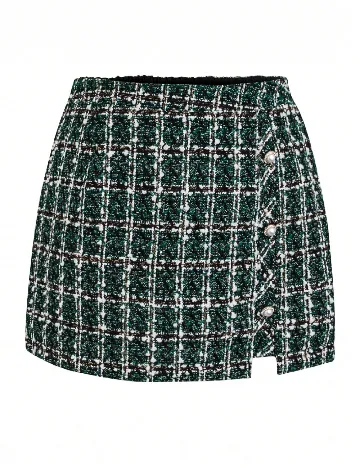 Fusta SHEIN CURVE, verde