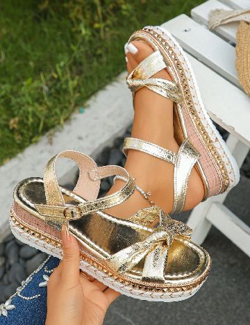 Sandale SHEIN, auriu