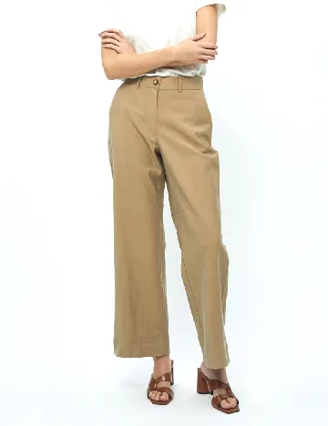 Pantaloni Peppercorn, maro deschis