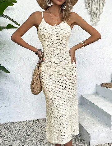 Rochie medie SHEIN, ecru