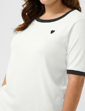 Tricou Kaffe Curve, alb