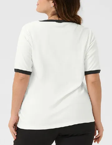 Tricou Kaffe Curve, alb