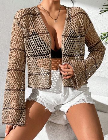 Cardigan SHEIN, maro