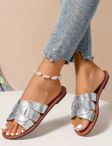 Slapi SHEIN, argintiu