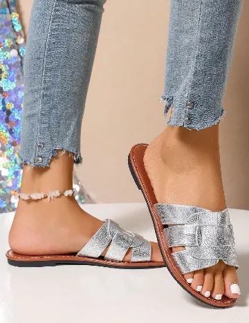 Slapi SHEIN, argintiu