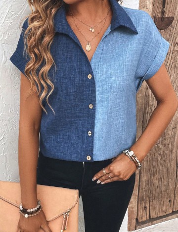 Camasa SHEIN, albastru