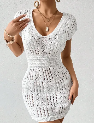 Rochie de plaja SHEIN, alb