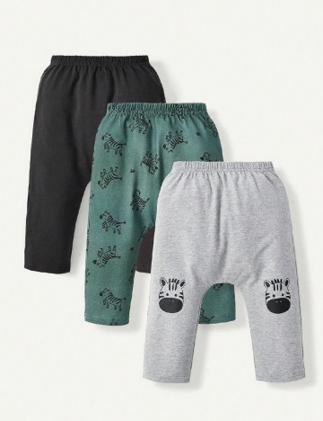 Set pantaloni 3 perechi Shein Kids, mix culori