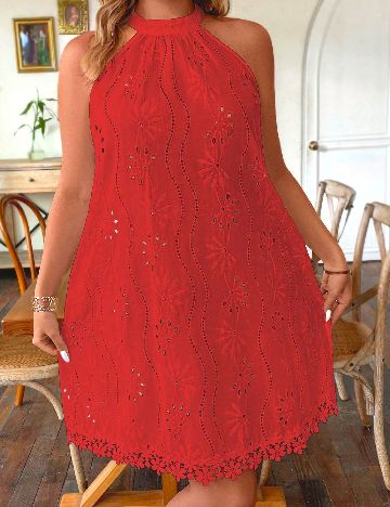 Rochie scurta SHEIN CURVE, rosu