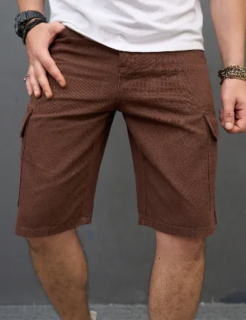 Pantaloni scurti SHEIN, maro