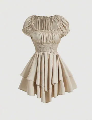 Rochie scurta SHEIN, crem