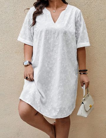 Rochie scurta SHEIN CURVE, alb