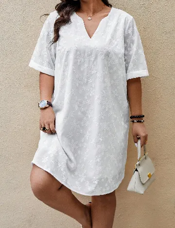 Rochie scurta SHEIN CURVE, alb