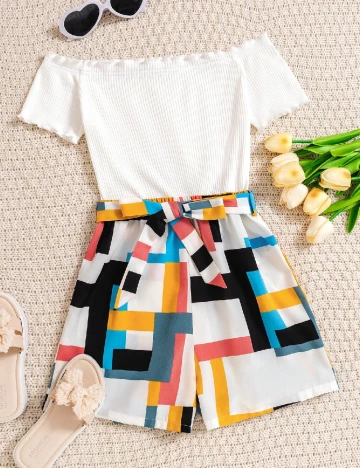 Salopeta Shein Kids, mix culori