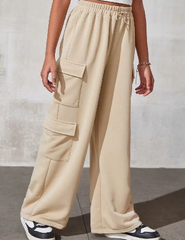 Pantaloni Shein Kids, crem