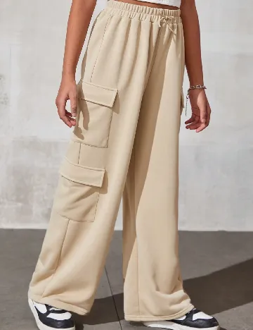 Pantaloni Shein Kids, crem