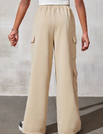 Pantaloni Shein Kids, crem