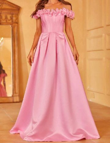 Rochie lunga Faeriesty, roz