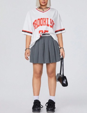 Fusta SHEIN CURVE, gri