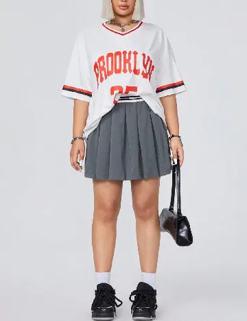 Fusta SHEIN CURVE, gri