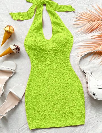 Rochie scurta SHEIN, verde