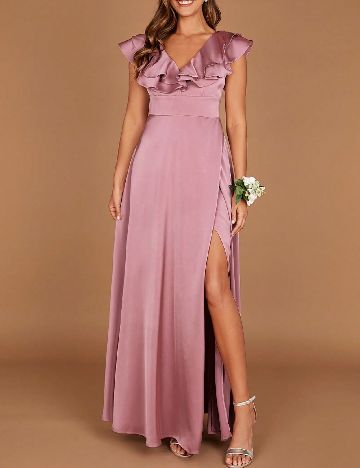 Rochie lunga SHEIN, roz pudra inchis