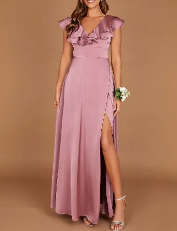 Rochie lunga SHEIN, roz pudra inchis