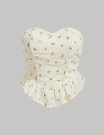 Top SHEIN CURVE, crem