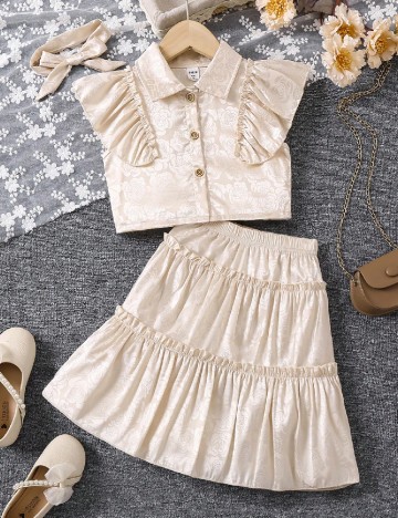 Compleu Shein Kids, crem