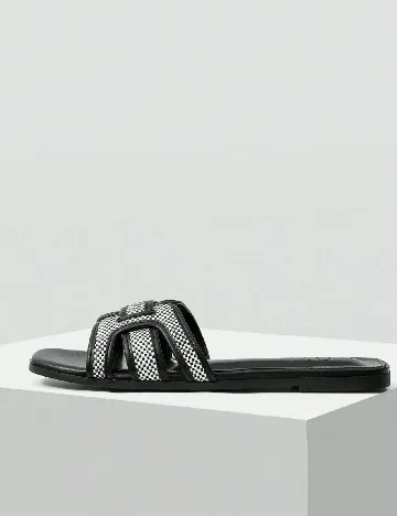 Slapi MOTF, alb/negru