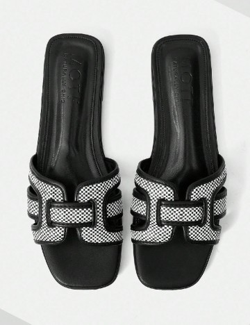 Slapi MOTF, alb/negru