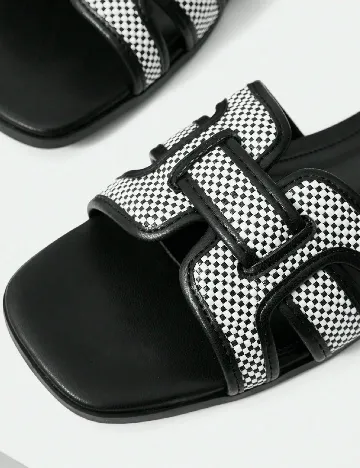 Slapi MOTF, alb/negru