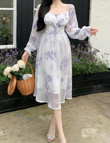 Rochie medie Dazy, alb