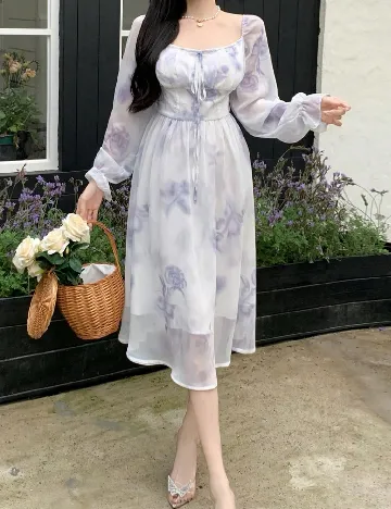 Rochie medie Dazy, alb