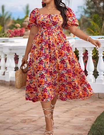 Rochie medie SHEIN CURVE, mix culori