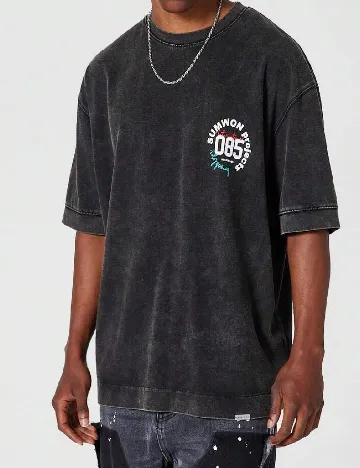 Tricou Oversize SHEIN, gri