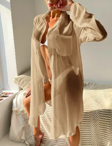 Camasa SHEIN, maro deschis