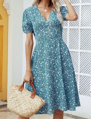 Rochie medie SHEIN, albastru