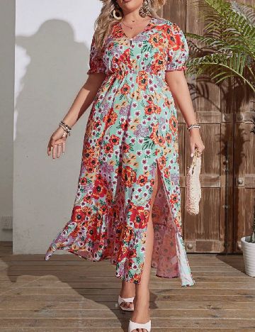 Rochie medie SHEIN CURVE, mix culori