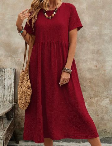 Rochie medie Emery Rose, visiniu