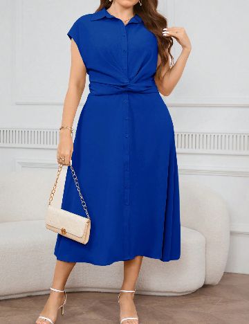 Rochie medie SHEIN CURVE, albastru