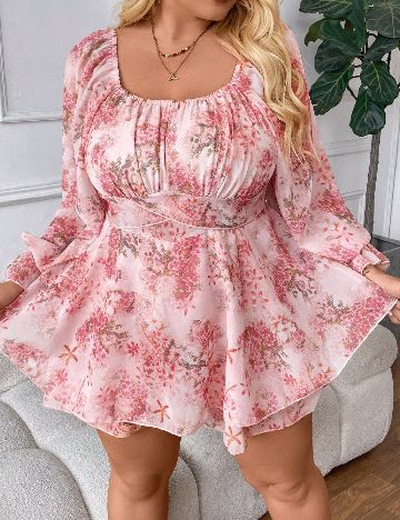 Rochie scurta SHEIN CURVE, floral