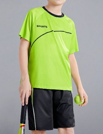 Compleu Shein Kids, verde/negru