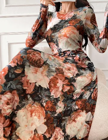 Rochie lunga SHEIN, floral print