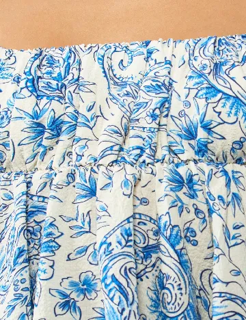 Bluza SHEIN, alb/albastru