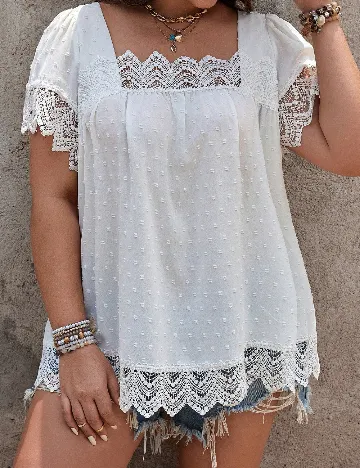 Bluza SHEIN CURVE, alb