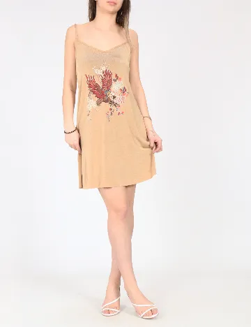 Rochie scurta Zara, maro deschis